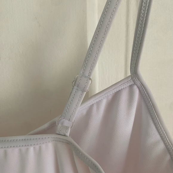 Women's White Biketard - Picture 4 of 5